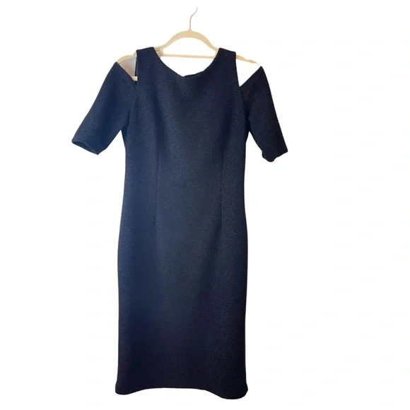 Eliza J. Cold Shoulder Little Black Dress - Picture 8 of 14